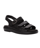 NEW Propet Breeze Leather Strappy Sandals | Black Pearl | Sz 8 S 4A - £35.10 GBP