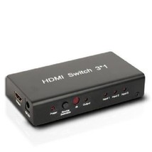 3X1 HDMI Switch 3 input 1 output w-3D Support, Built-In Equalizer &amp; Remote - £27.69 GBP