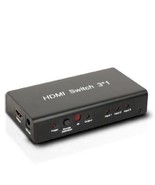 3X1 HDMI Switch 3 input 1 output w-3D Support, Built-In Equalizer &amp; Remote - £28.22 GBP