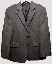 VINTAGE Men&#39;s Wool Blazer Coat Jacket Suede Patches SZ 42S Stafford Esse... - £14.64 GBP
