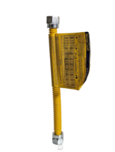BrassCraft 1/2” OD x 12 Inch Stainless Gas Connector w/ Safety Valve 1/2” MIP - £9.98 GBP