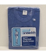 Vintage Snowdrift Blue Thermal Underwear Shirt Mens Medium Base Layer US... - $39.50