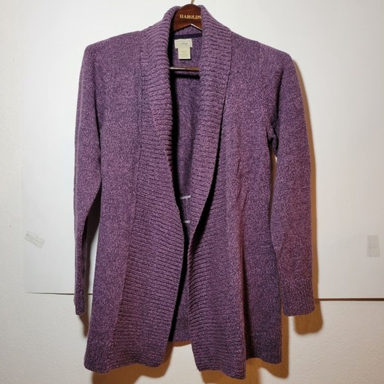 Primary image for Womens L L Bean purple cardigan with nice detail in the back Size M