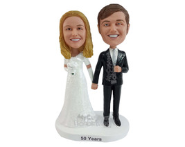 Custom Bobblehead Man And Woman Married For Over 50 Years Both Beautiful - Weddi - £121.47 GBP