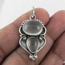 Solid 925 Sterling Silver Rainbow Moonstone Pendant Necklace Women PSV-2217 - £31.35 GBP+