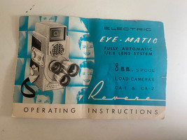 1958 Electric Eye-Matic 8mm Camera Operating Instructions Book Manual - £15.63 GBP
