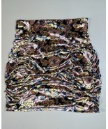 Free People Gigi Mini Skirt Black Floral Pattern Soft Feeling Material - $457.52 MXN