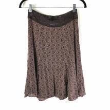 Cabi Skirt A Line Pull On Elastic Waist Textured Brown Beige Style #957 Size S - £11.34 GBP
