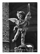 Italy Florence Palazzo Vecchio Sculpture Putto w Dolphin Verracchio RPPC 4X6 - $5.95
