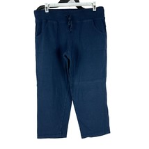 Athletic Works Women&#39;s Drawstring Capri Pants Size M Blue - £10.94 GBP