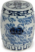 Garden Stool Dragon Backless Colors May Vary White Blue Variable Ceramic Carved - £450.05 GBP