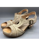 Pikolinos Womens 40 Sandals Leather Peep Toe Beige Ankle Strap - $553.78 MXN