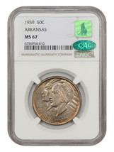1939 50C Arkansas NGC/CAC MS67 - £10,787.52 GBP