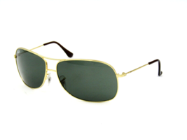 Ray Ban RB 3267 Metal Pilot Sunglasses, 001/71 Gold / Green 64-13-125 #639 - £50.80 GBP