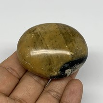 73.8g, 2.1&quot;x1.7&quot;x0.9&quot;, Yellow Ocean Jasper Palm-Stone @Madagascar, B18147 - £4.71 GBP