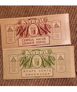 ALIBEL UNCIRCULATED SOUP CAN LABEL 1920-1930 BELGIUM GREEN SOUP AND CHERVIL - $231.33 MXN