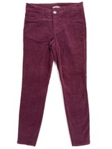 Maurices Women&#39;s Slim Wine Burgundy Corduroy Dress Mid Rise Pants Carrier Size 4 - £10.45 GBP