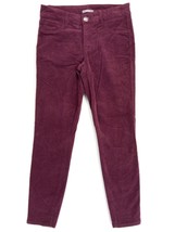 Maurices Women&#39;s Slim Wine Burgundy Corduroy Dress Mid Rise Pants Carrie... - £10.59 GBP