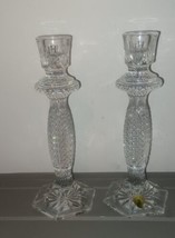 Waterford Crystal 10&quot; Tara Candlesticks Set of 2 Pair Candle Holders - £120.92 GBP