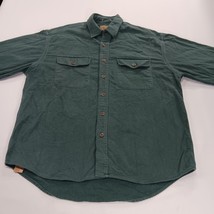 St John's Bay Men's Green Heavyweight Long Sleeve Shirt Pockets Size Large image 10