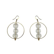 Original Design Brass Bubble Dangle Earrings For Women 2019 Vintage Old Unique H - £10.50 GBP