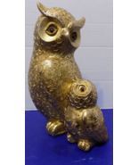 New Owl &amp; Baby Owl Figurine Sculpture Statue Home Decor Birds Figurine - £18.43 GBP
