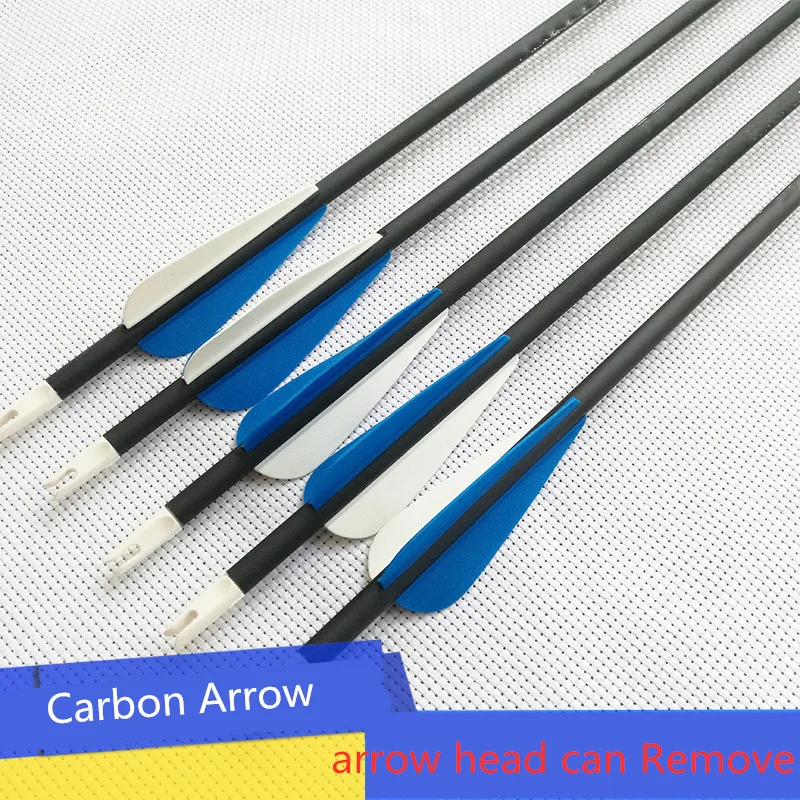 Sporting Hunting A  6/12/24/36 Pcs Spine 500 Mixed Carbon Arrow 30 Inches Diamet - £35.17 GBP
