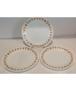 3 Vintage Corning Corelle Gold Butterfly 8 1/2 Inch Dessert / Salad Plates - $14.95