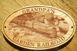 PERSONALIZED WOODEN SIGN - Train and Railroad, Kids / Men / Grandpa / Clubs - £43.55 GBP