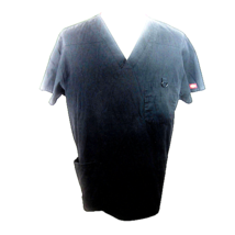 Dickies Medical Scrub Shirt Black 3 pocket unisex xz XL V neck - £14.08 GBP