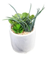Ultra Realistic Artificial Botanica Trio Succulents Plant In Faux Marble... - £47.18 GBP