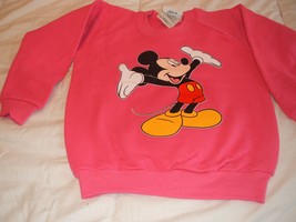 Mickey Mouse on a Coral Youth Sweatshirt size S/6-6x  - £10.24 GBP