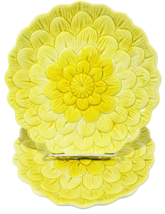 OCI Fitz &amp; Floyd Yellow Chrysanthemum Plates 8&quot; Set of 2 Japan - £19.73 GBP