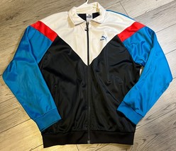 VTG Puma Mens Jacket 80s/90s Zip Up Blue Size L Retro Sports Tracksuit Jacket - £17.95 GBP