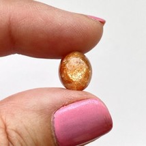 Flashy Natural India Sunstone Oval 11x9x6.5 mm Cabochon Gemstone for Jew... - £35.18 GBP