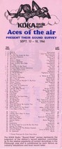 KDKA 1020 Pittsburgh VINTAGE September 12 1966 Music Survey Beatles Yell... - £15.85 GBP