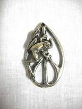 Hippie Peace Frog Peace Sign Droplet Cast Usa Pewter Pendant Adjustable Necklace - £7.18 GBP