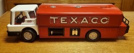 VTG Wen Mac Texaco Fire Fuel Tanker Truck WHITE CAB 24&quot; Pressed Metal 1960s - £66.95 GBP