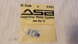 HO Scale Junk Pile #2, White Metal #101, BNOS from ASB, Aksarben Hobby - $16.00