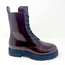 Thursday Boot Co Burgundy Black Combat Premium Womens Patent Leather Boots - £50.21 GBP