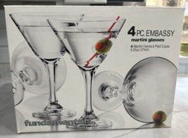4 Pc Fundamentals martini glasses 9.25oz./274ml - $234.15 MXN