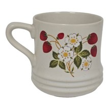 Sheffield Strawberries &#39;n Cream Stoneware Coffee Mug Retro County Kitchen Cup - £6.85 GBP