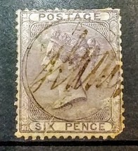 1856 GREAT BRITAIN Stamp Queen Victoria #27 6p Lilac A6 - $99.00