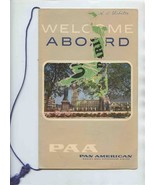 Pan American Welcome Aboard Tour Folder 1958 Menu &amp; Postcard - £37.54 GBP