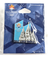 Salt Lake 2002 Winter Olympics Pin Salt Lake Temple Official Licensed Me... - $23.84 CAD