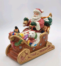 San Francisco Music Box Company Santa Claus Is Coming To Town Wind Up Sleigh  - $63.57