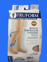 Truform Compression Stockings Open Toe X-Large Beige Knee High 15-20 mmHg - $14.99