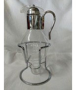 1960s Corning Ware/Pyrex 10 Cup Coffee Tea Carafe w/Candle Warmer &amp; Stand - £24.43 GBP