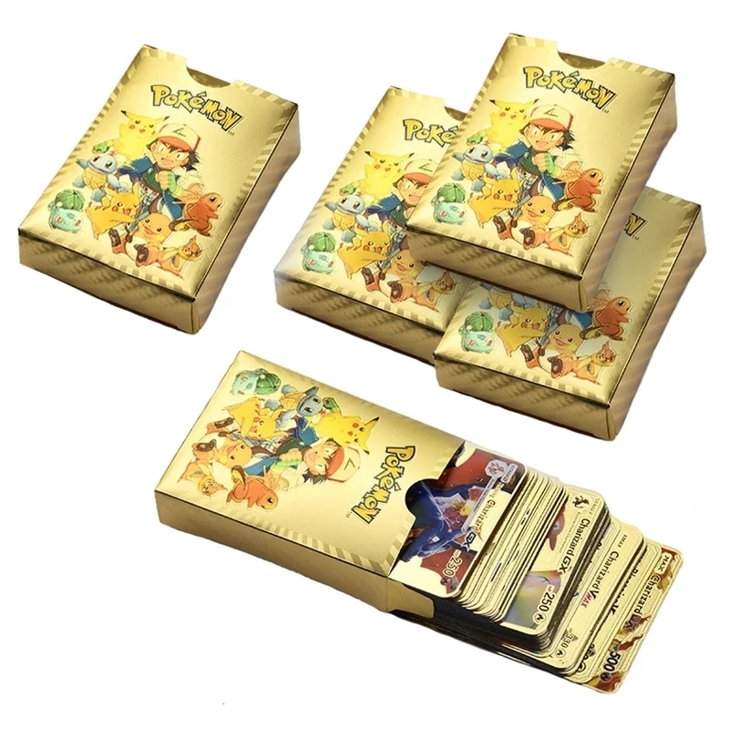 Pokemon Gold Foil Pikachu Cards Original Gold Silver Card Pokémon Game Holder - £9.36 GBP+
