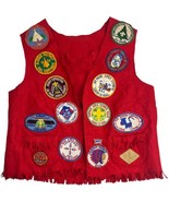 1950s Boy Scouts BSA Red Fringed Vest Philmont Ranch Patches Du Page Ken... - $2,216.67 MXN